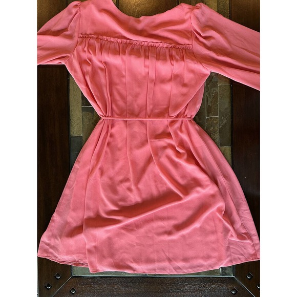 VINCE CAMUTO Keyhole Chiffon Dress Coral Sz 12 - Picture 4 of 8